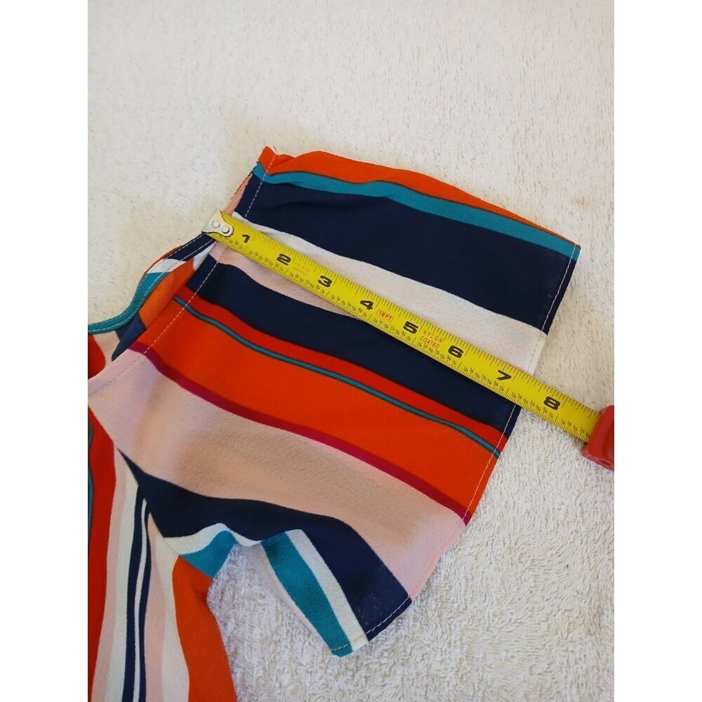 Signature Studio Off Shoulder‎ Blouse Womens XL Multi Colored Flowy Casual Boho - Picture 13 of 15